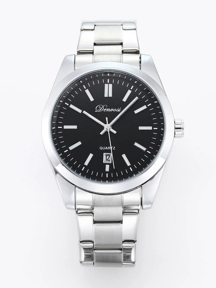 ChronoSteel – Men's stainless steel quartz watch with date display