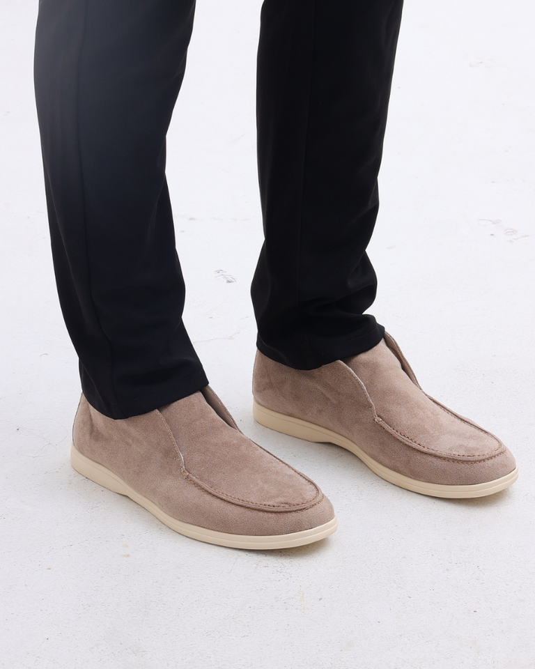 High suede moccasins