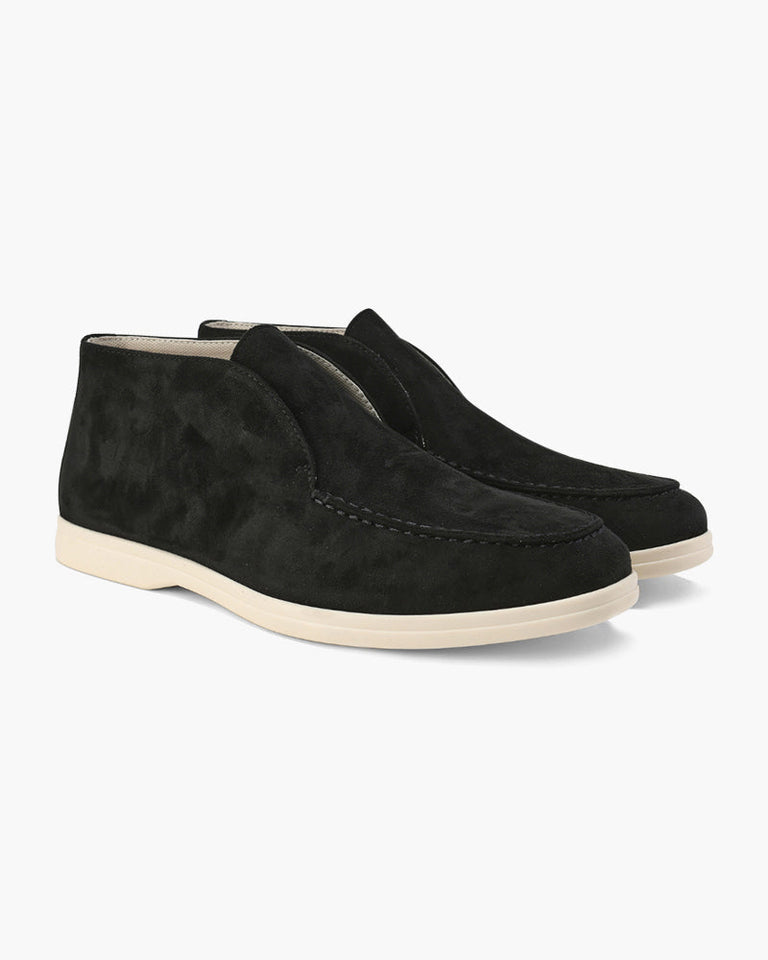 High suede moccasins