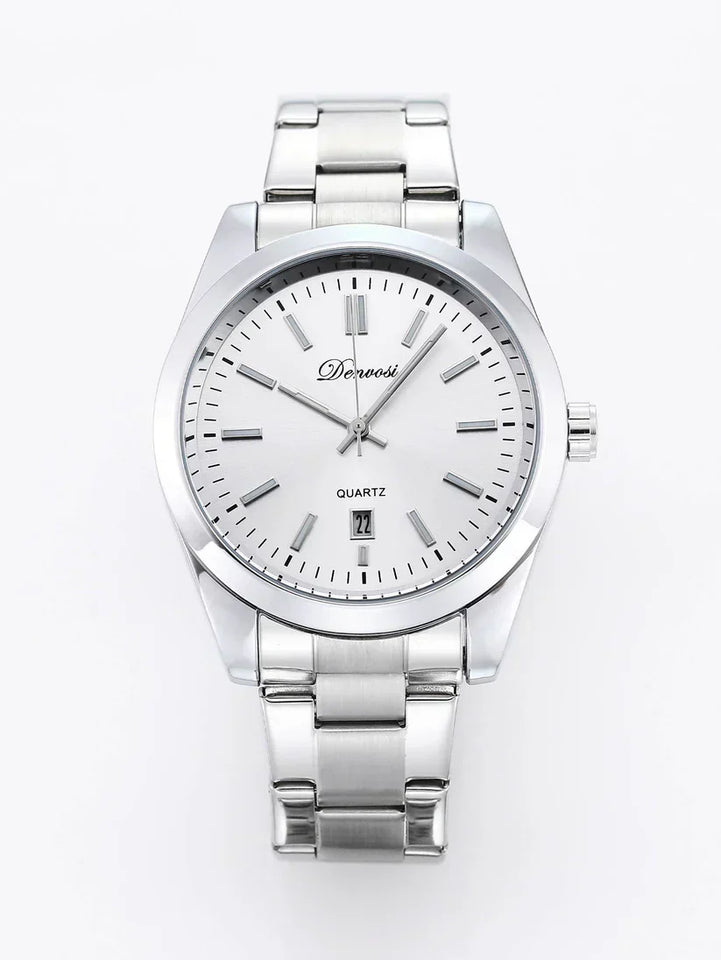ChronoSteel – Men's stainless steel quartz watch with date display