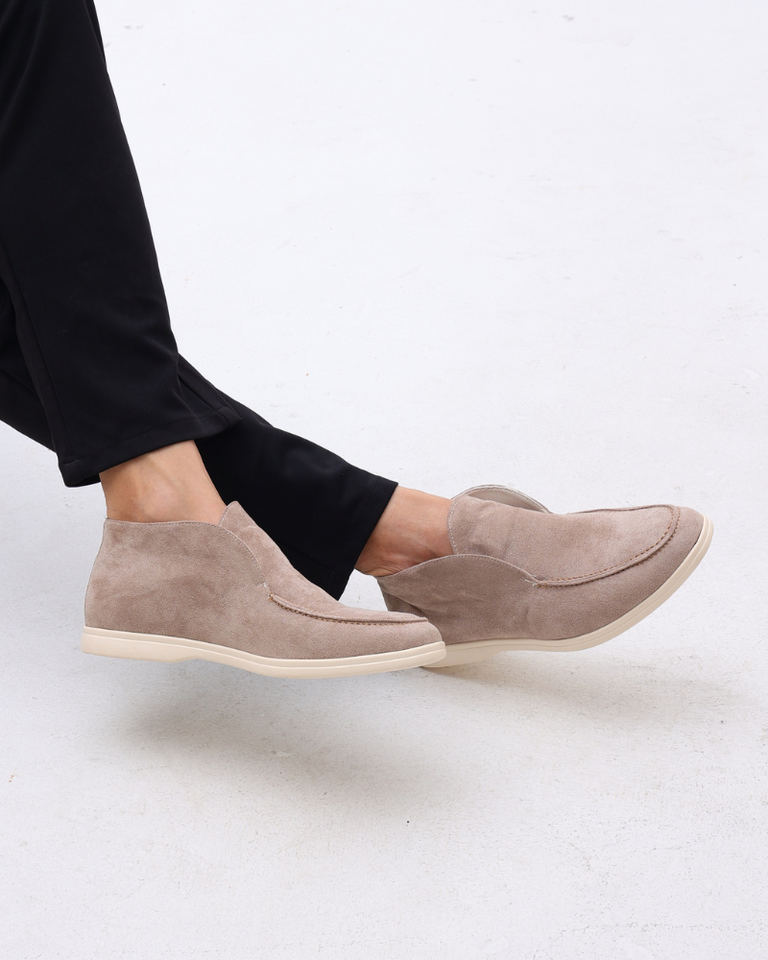 High suede moccasins