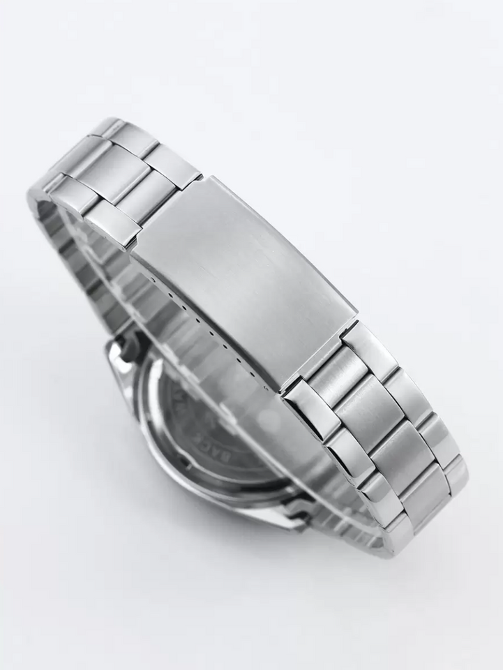 ChronoSteel – Men's stainless steel quartz watch with date display