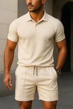 Premium Casual Set – Polo shirt and shorts in a 2-pack