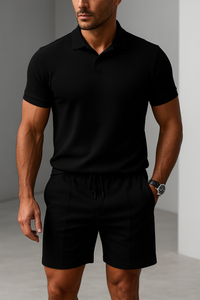 Premium Casual Set – Polo shirt and shorts in a 2-pack