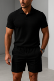 Premium Casual Set – Polo shirt and shorts in a 2-pack