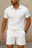 Premium Casual Set – Polo shirt and shorts in a 2-pack