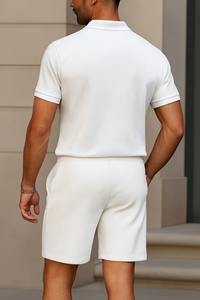 Premium Casual Set – Polo shirt and shorts in a 2-pack