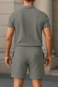 Premium Casual Set – Polo shirt and shorts in a 2-pack