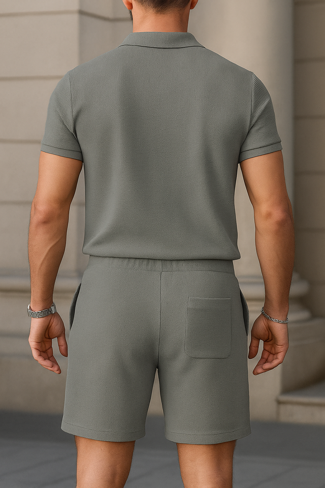 Premium Casual Set – Polo shirt and shorts in a 2-pack
