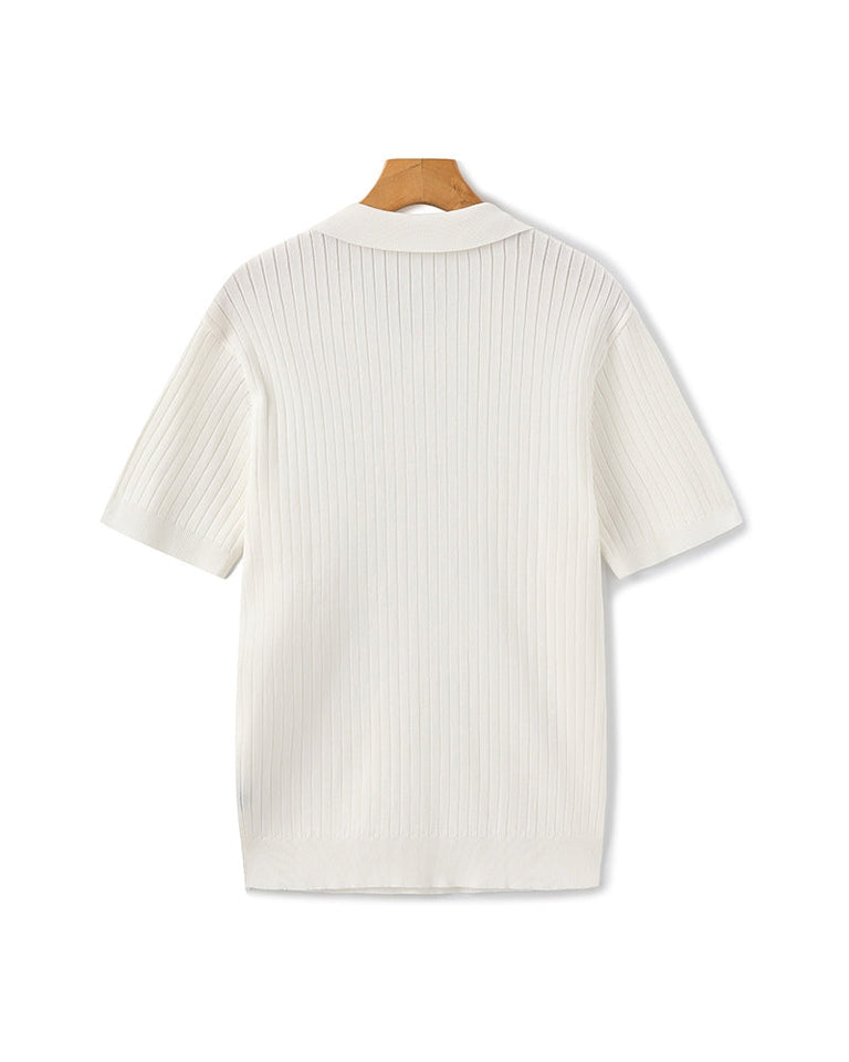 Premium-Rippstrickpolo