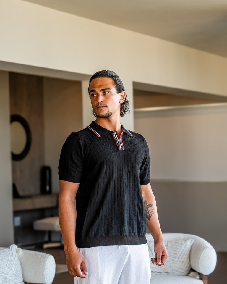 The Ashford knitted polo shirt