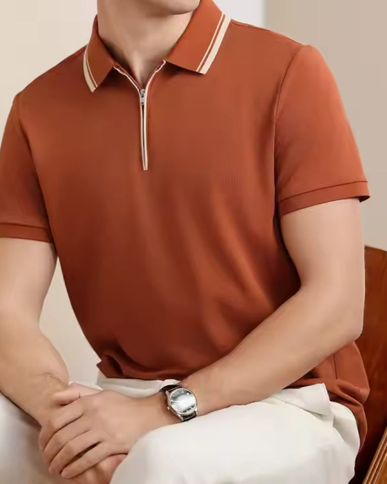 The Ridgeway zip-up polo